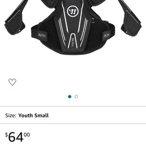 Warrior burn‎ next lacrosse shoulder pads. NWT. Retsil 64